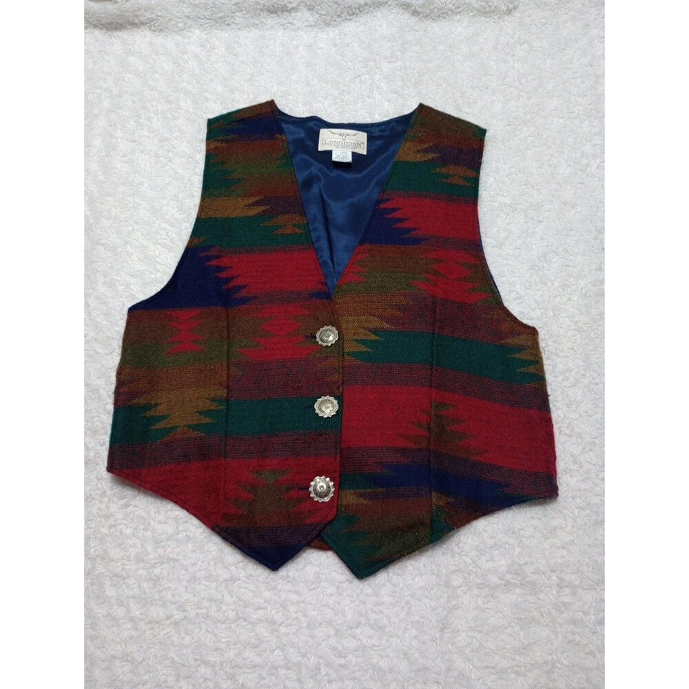 Vtg Longhorn by Niver Western Wear Vest Wmns Large